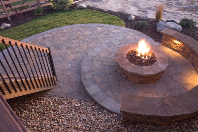 A Round Patio Fire Pit is a Great Weekend DIY Project