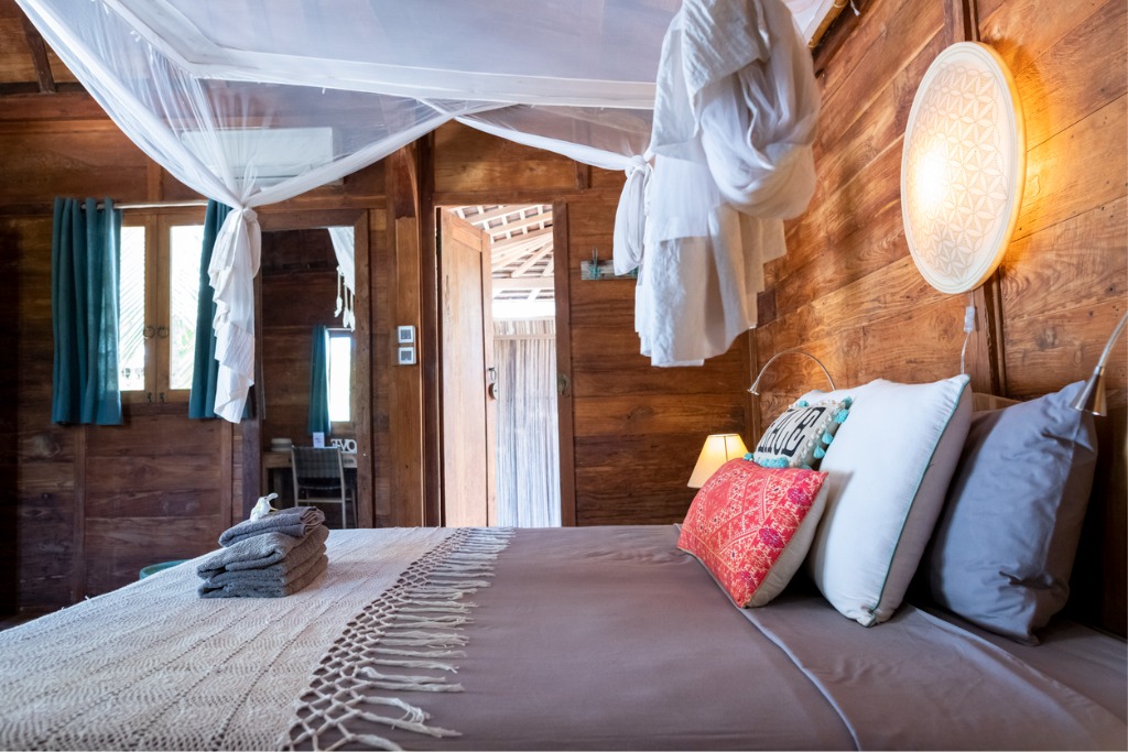 Comfortable cabin bedroom