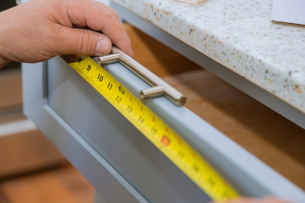 Measure The Length Of Your Cabinetry And Mark Where Youll Cut.