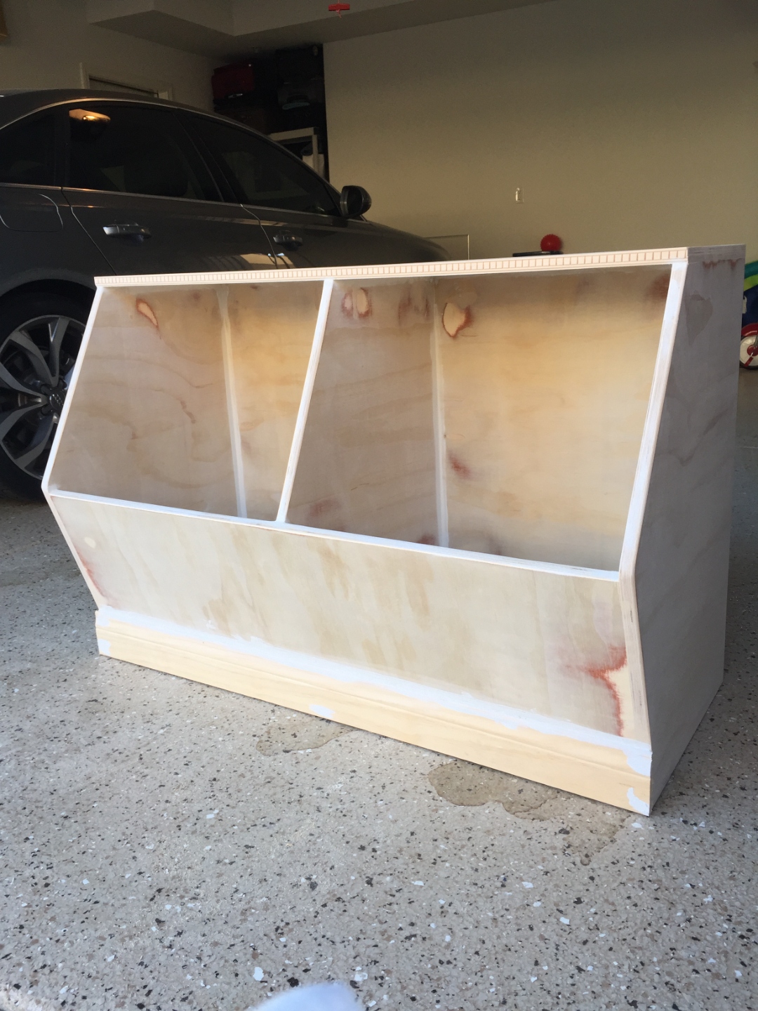 Custom toy bin built by Alex Schult for his son
