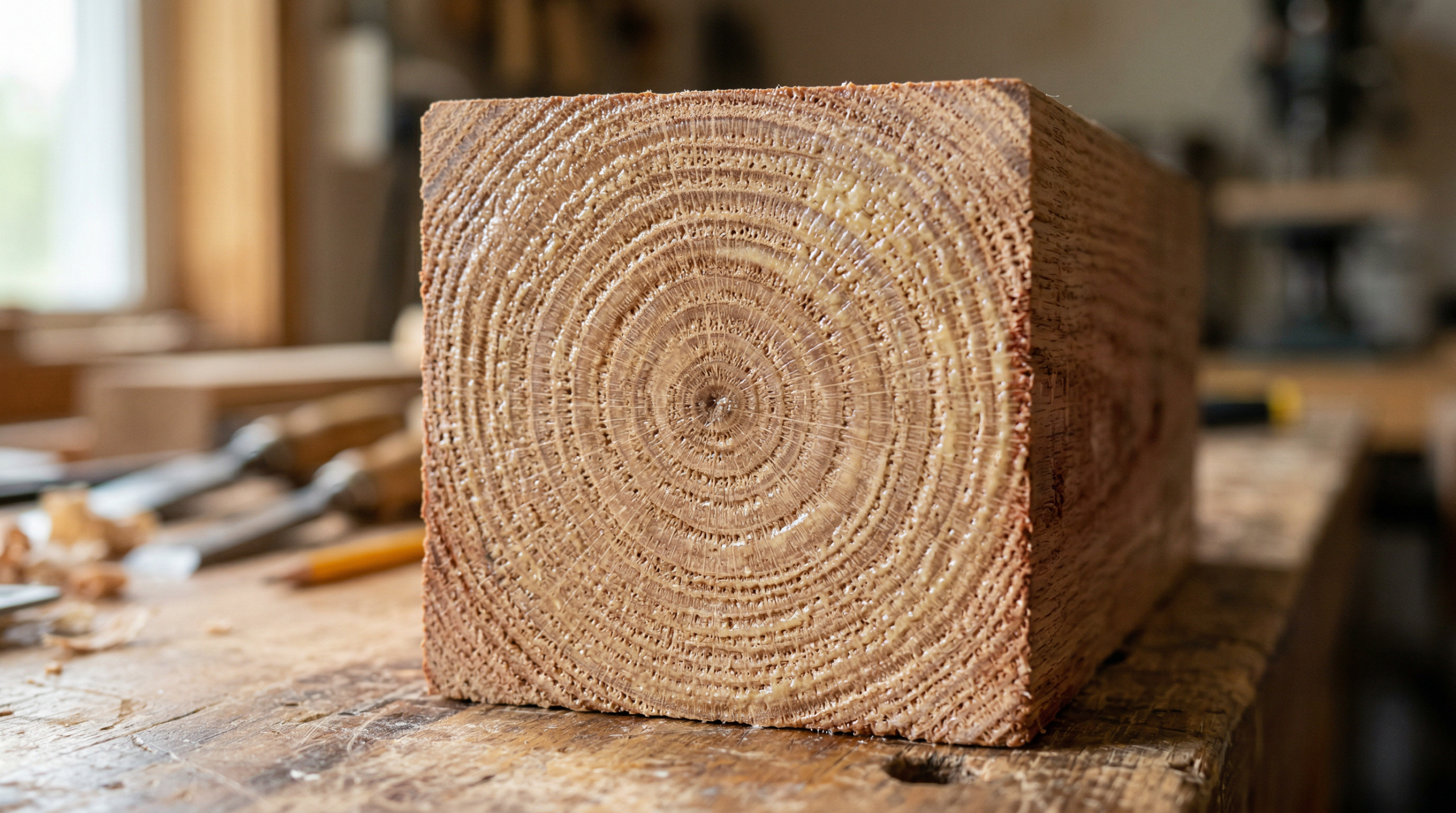 End grain wood fibers absorbing a diluted PVA size coat before full wood glue application