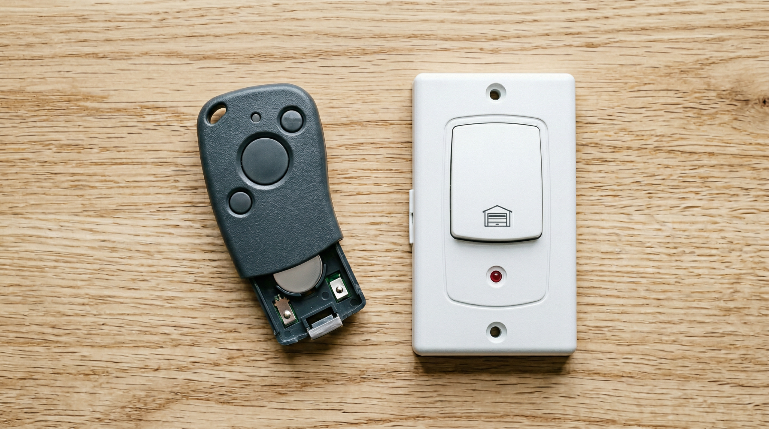 Garage door remote control and wall button panel troubleshooting